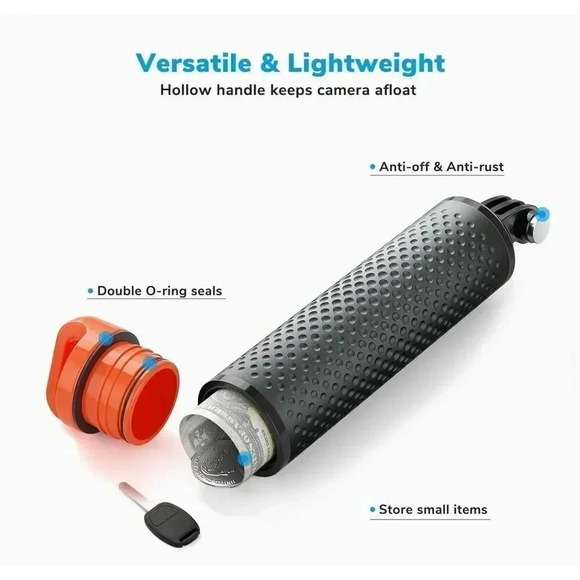 Sametop Floating Hand Grip Waterproof Handle For GoPro Hero 12-1 DJI Osmo Action - Picture 7 of 9